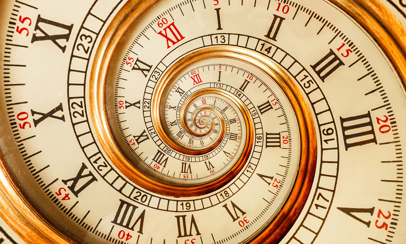 Vanhanaikainen kellotaulu symboloi ajankulua.